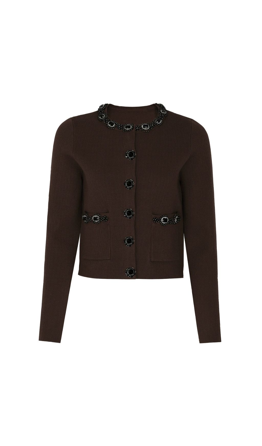 Fashionslee Women Jie Coffee Cardigan & Skirt Set