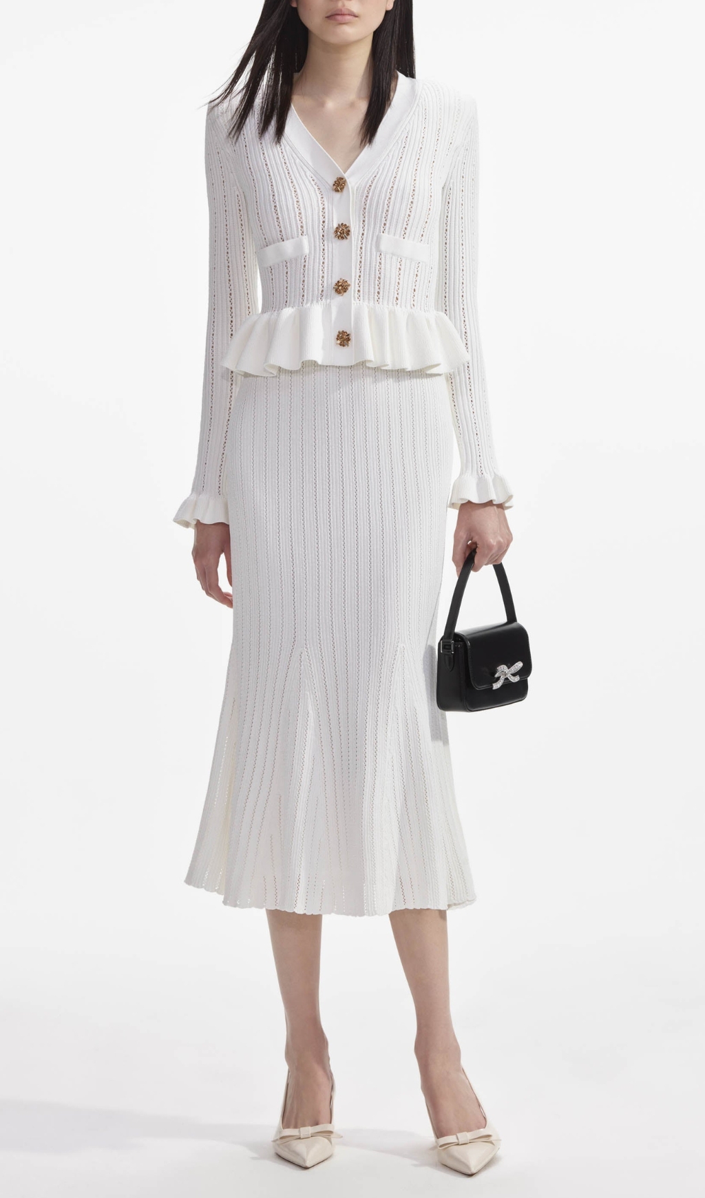 ae160118ab45c346f92346a6ce968062.jpg Fashionslee Women Cletus White Knit Long Sleeve Midi Dress