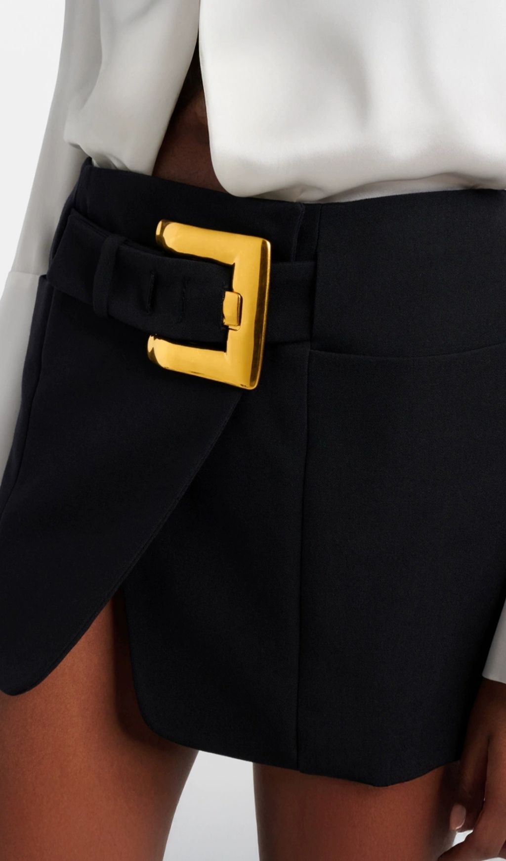TRENDING BLACK METAL BUTTON MINI SKIRT - OWNCI TRENDING BLACK METAL BUTTON MINI SKIRT - OWNCI