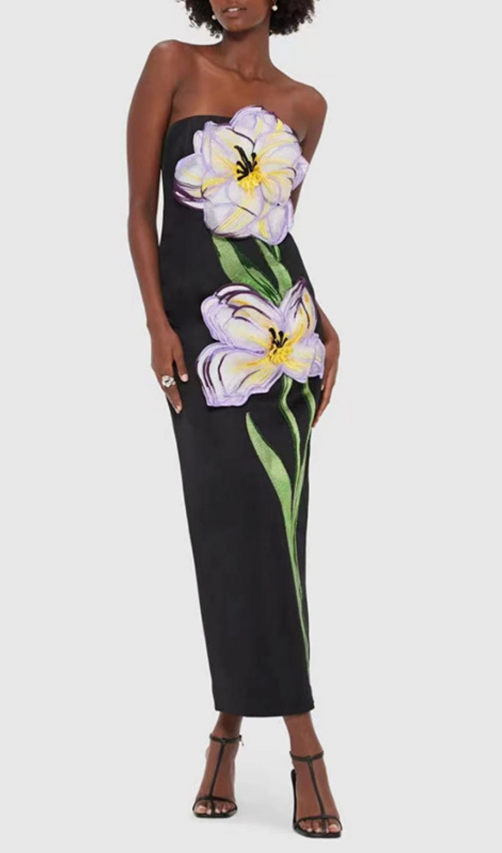 Fashionslee Women Freddy Strapless Flower Maxi Dress