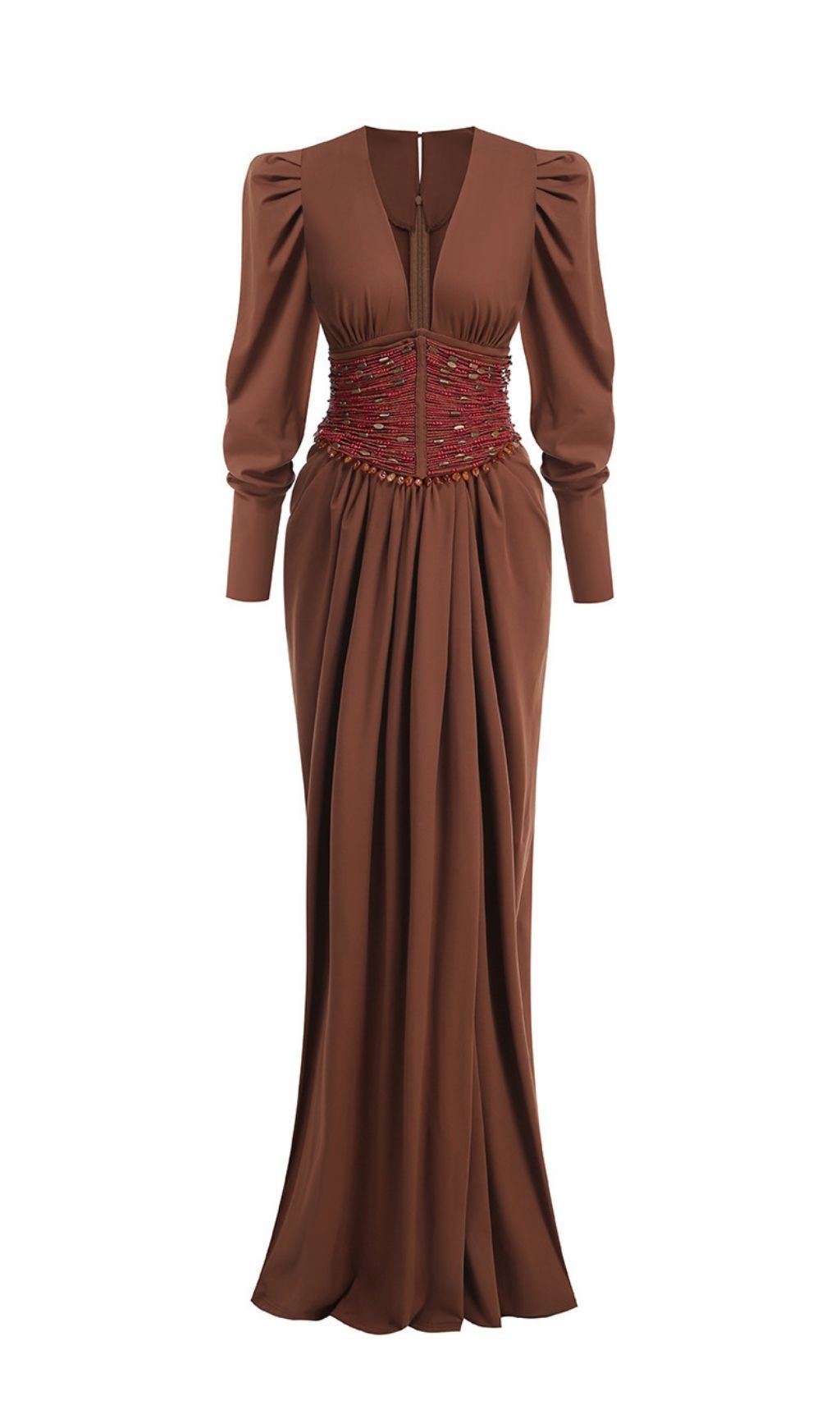 af12b9b1c4965a35067dab777b6d8e19.jpg Fashionslee Women Ciqala V Neck Beaded Split Maxi Dress