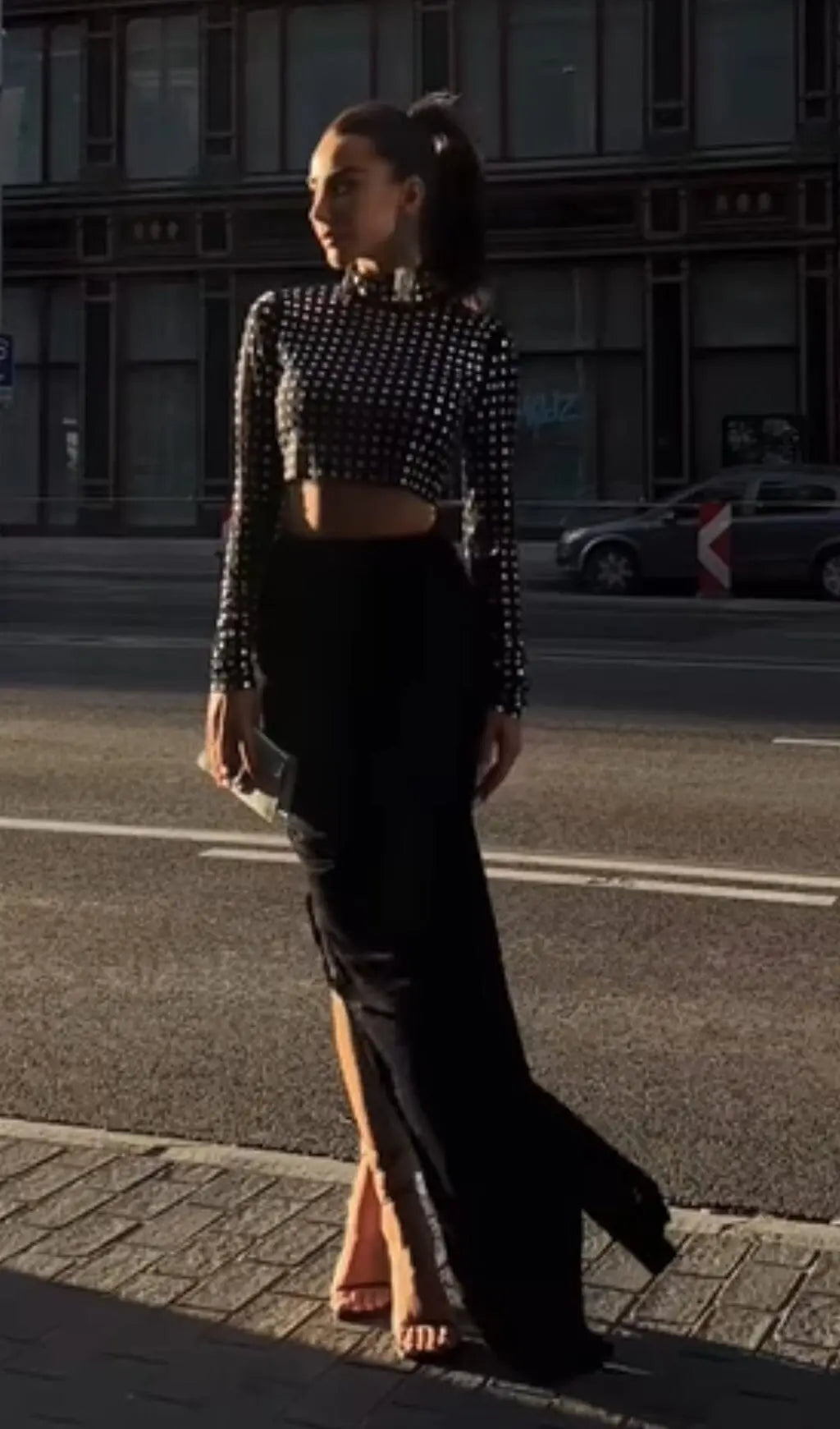 af22e2e657d308e42466381968069578.jpeg Fashionslee Women Crystal Crop Top In Black