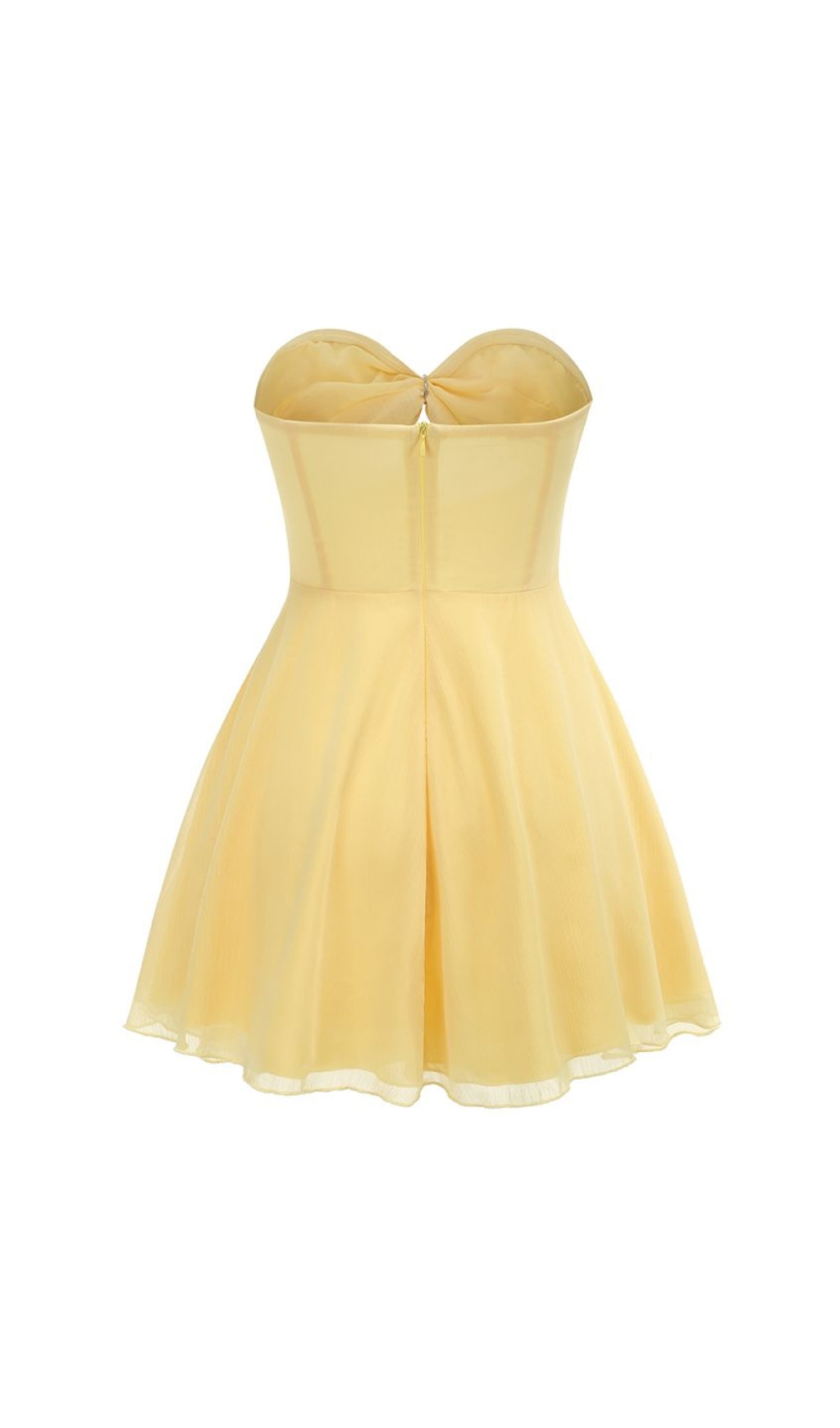 af341e8ef906da482070fd48bccf2ec2.jpg Fashionslee Women Bryony Yellow Strapless Cutout Mini Dress