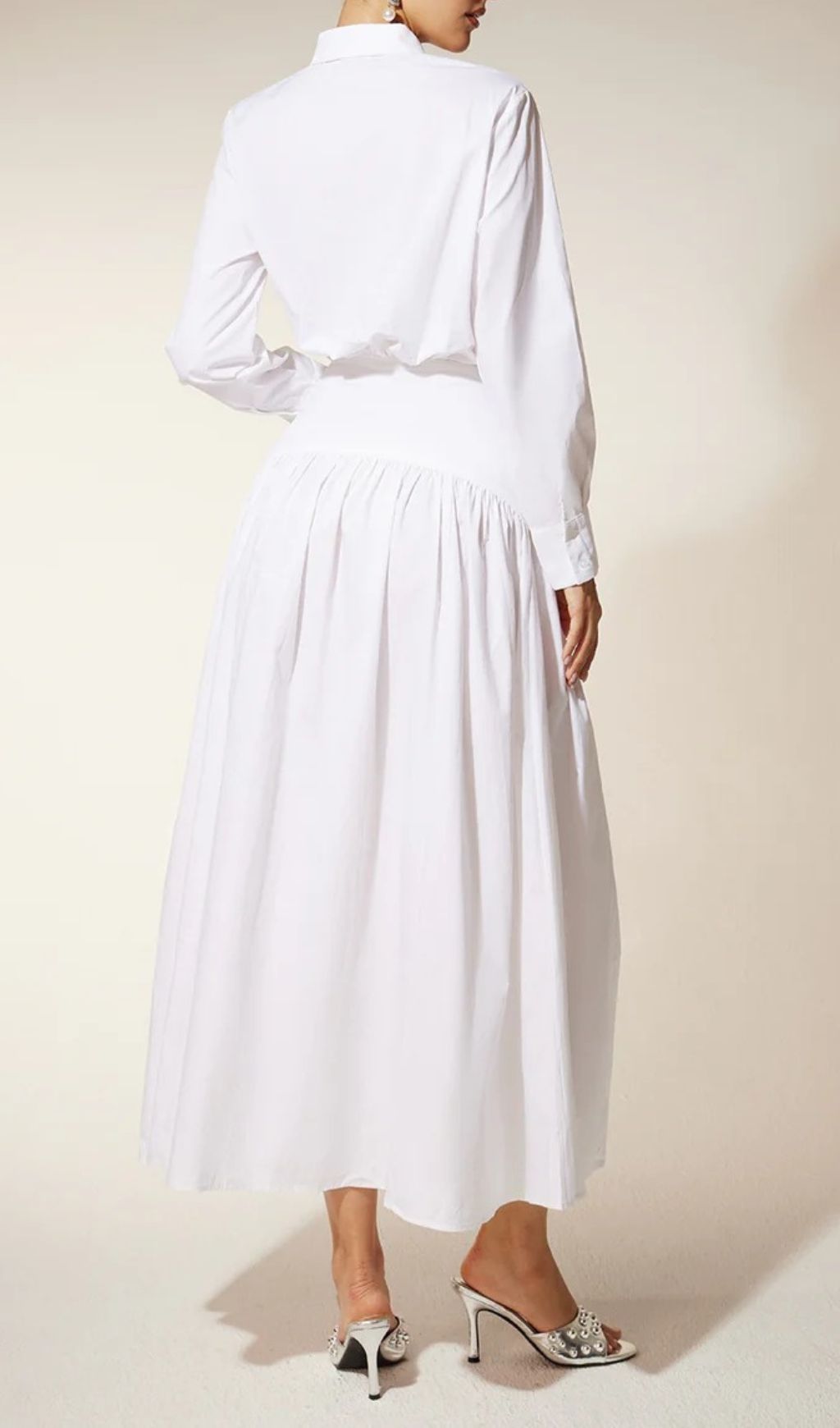 Fashionslee Women Eilert Collar Ruched Shirt Dress