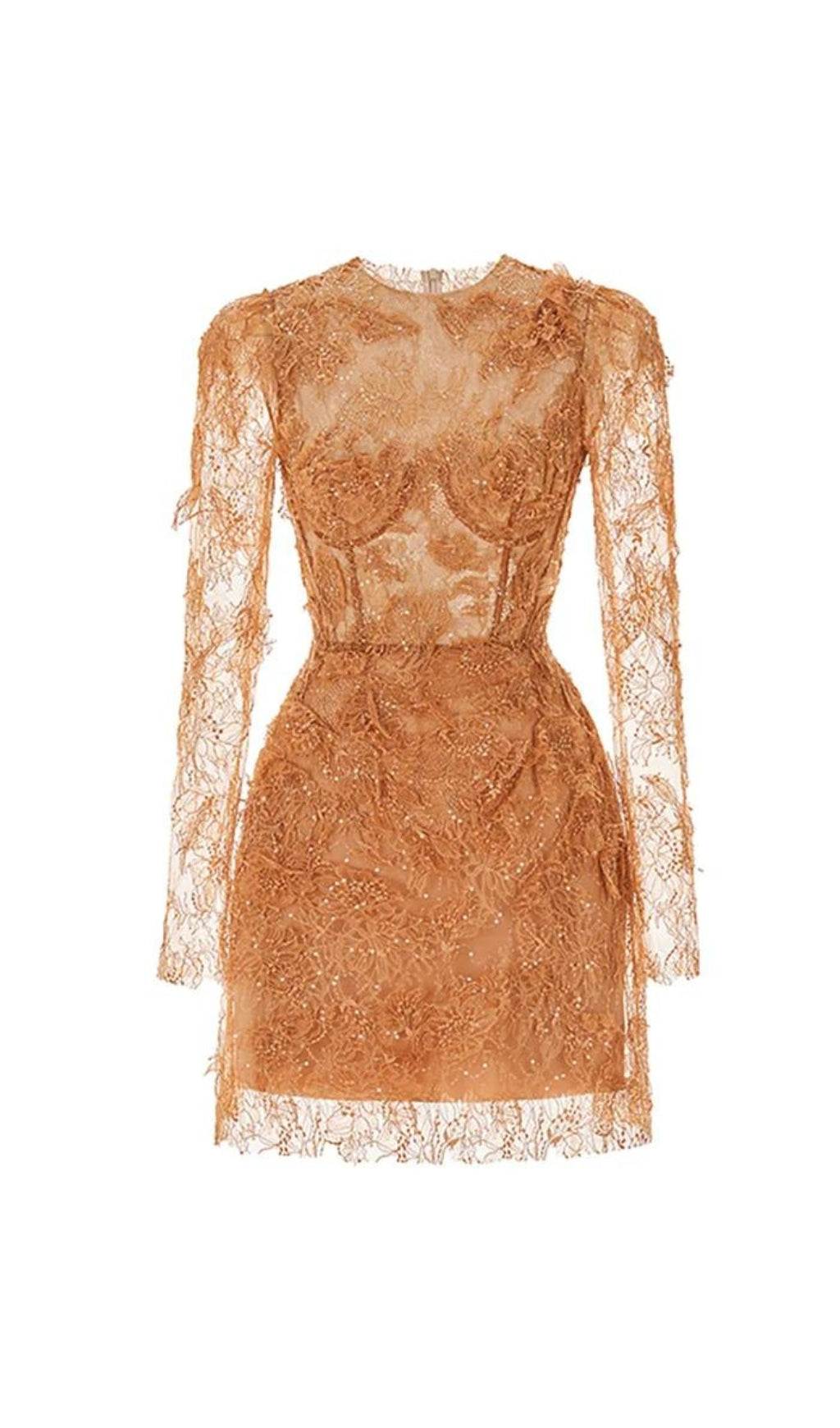 Fashionslee Women Adri Lace Embroidery Mini Dress