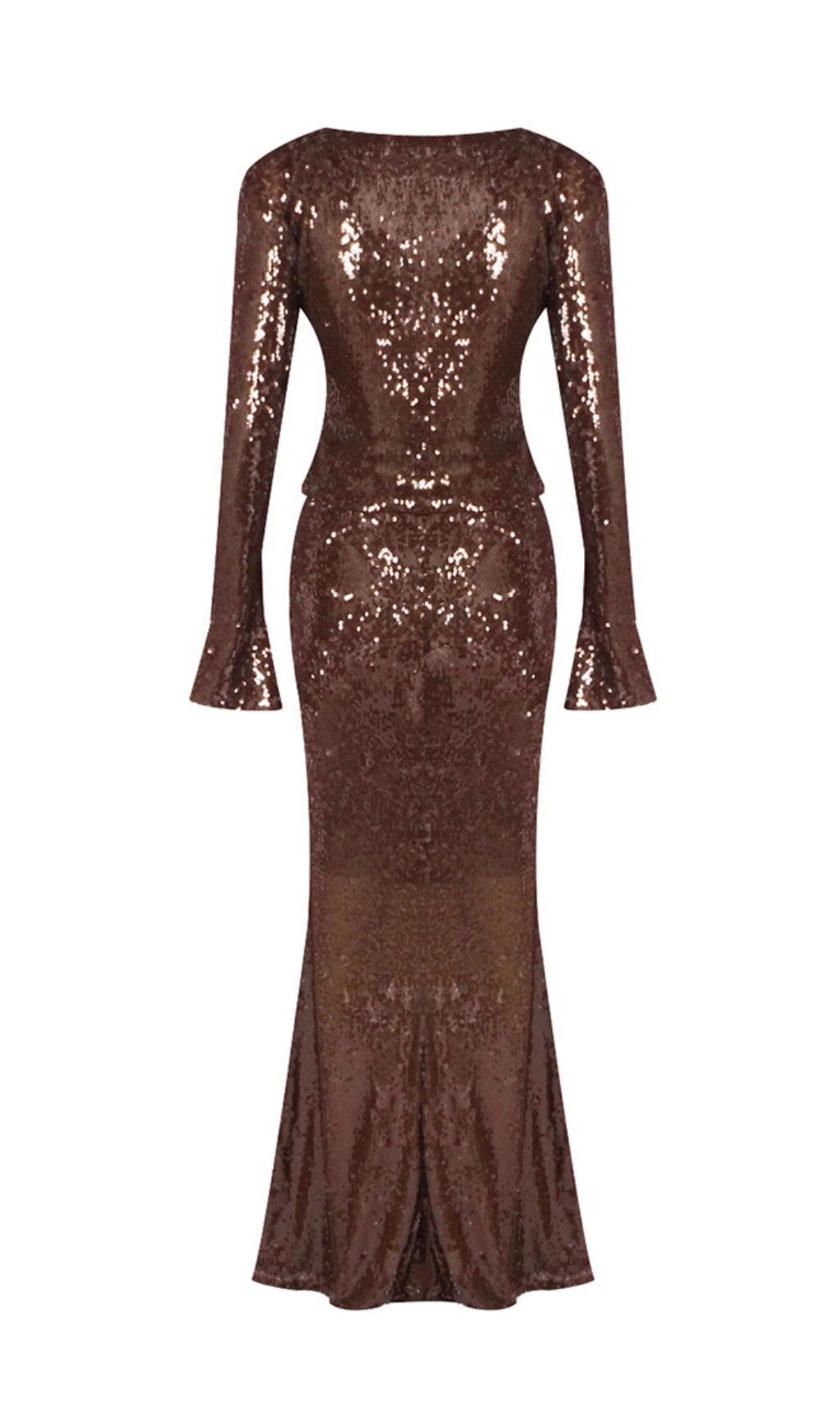 af49eaf29286faf7ecfa76ba0b0259cf.jpg Fashionslee Women Emme Brown Sequin Skirt Set