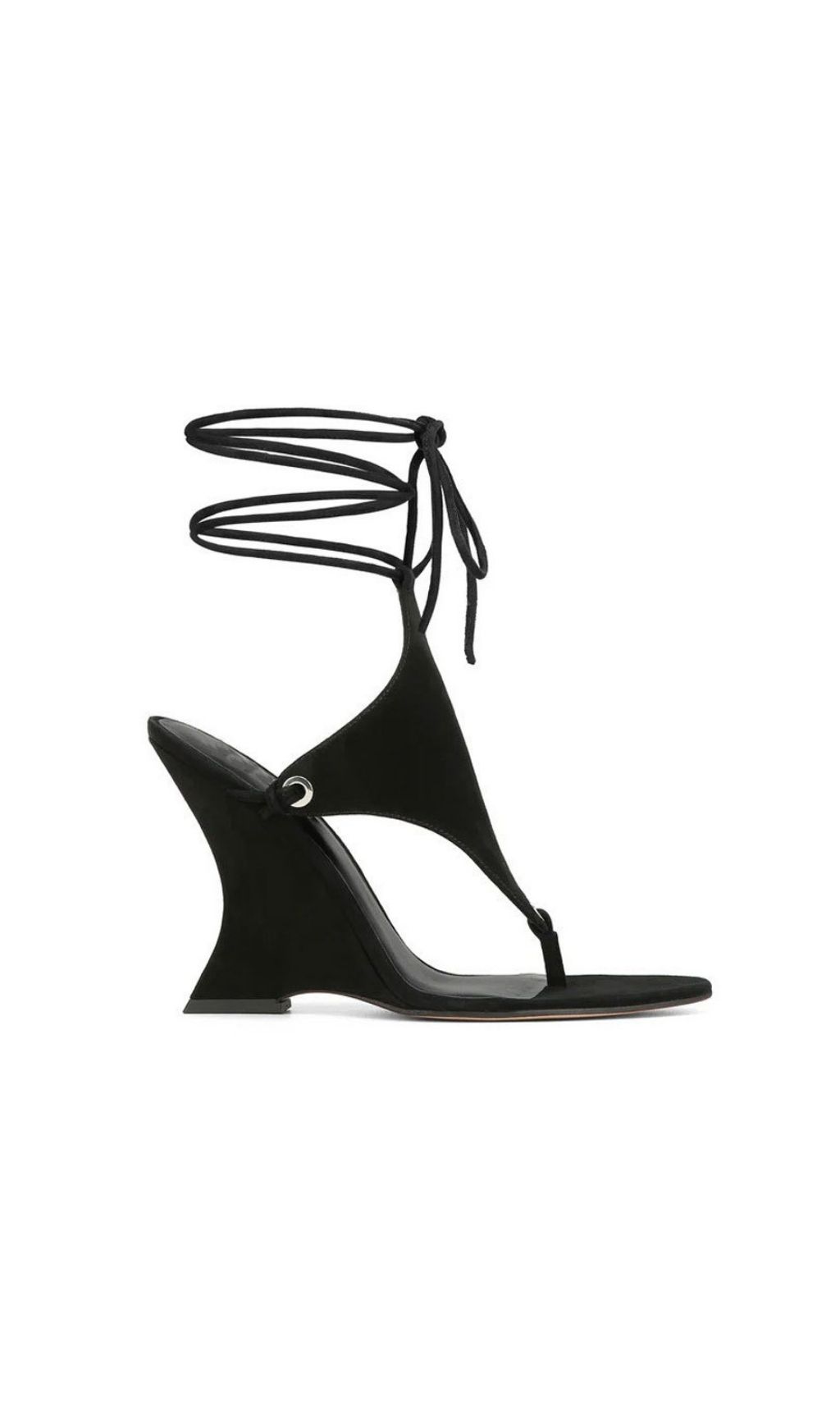 Fashionslee Women Gavren Black Flip-Flops Tie Up Sandals