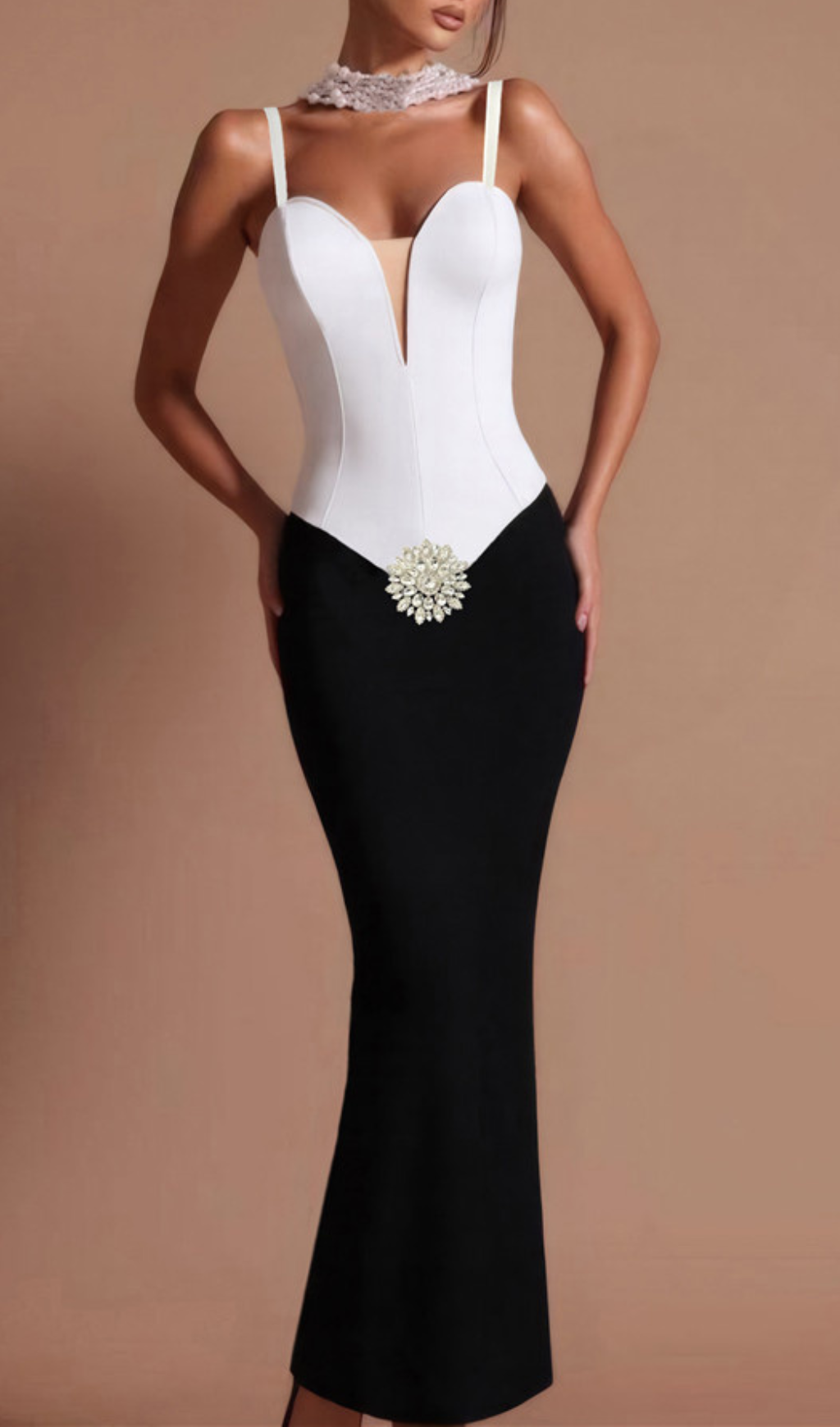 Fashionslee Women Gellért Diamante Bandage Maxi Dress