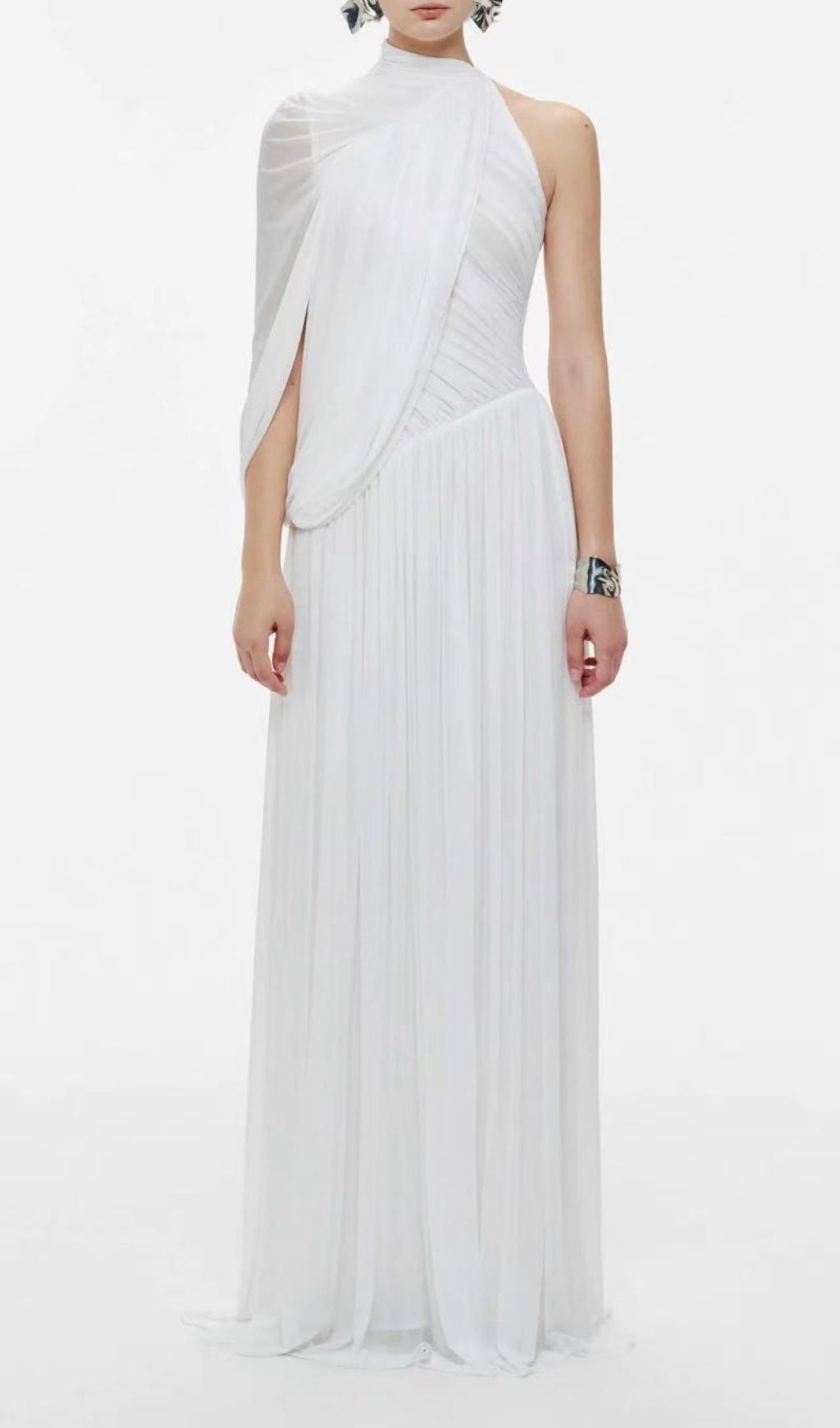af98dce197036fad872d933a8cee8521.jpg Fashionslee Women Kennedi Irregular Shoulder Ruched Maxi Dress