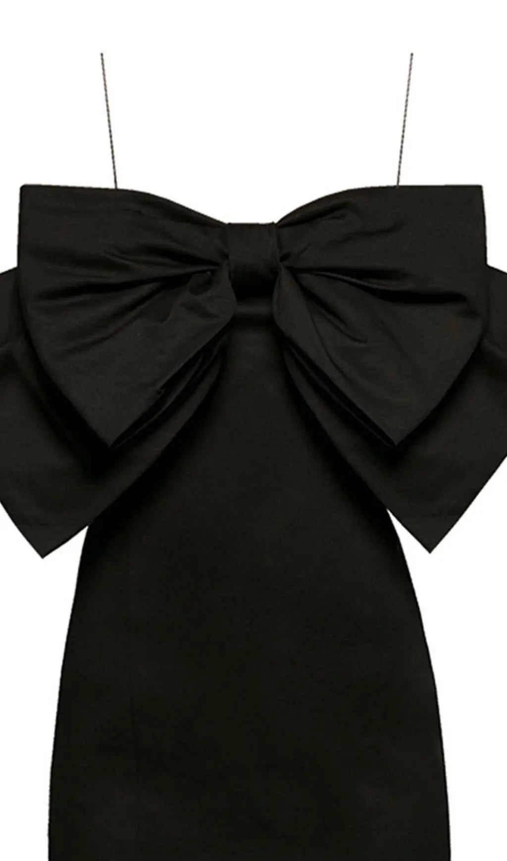 TRENDING BOW SUSPENDER DRESS BLACK - OWNCI TRENDING BOW SUSPENDER DRESS BLACK - OWNCI