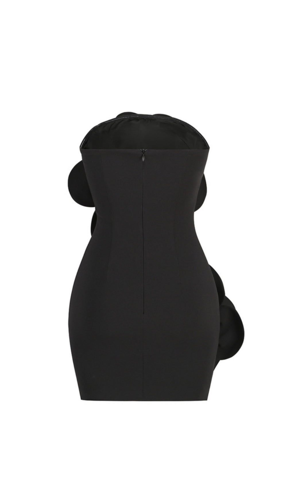 afe3b029d1c80a3842f458ae69355260.jpeg Fashionslee Women Annabeth Black Flower Bind Mini Dress