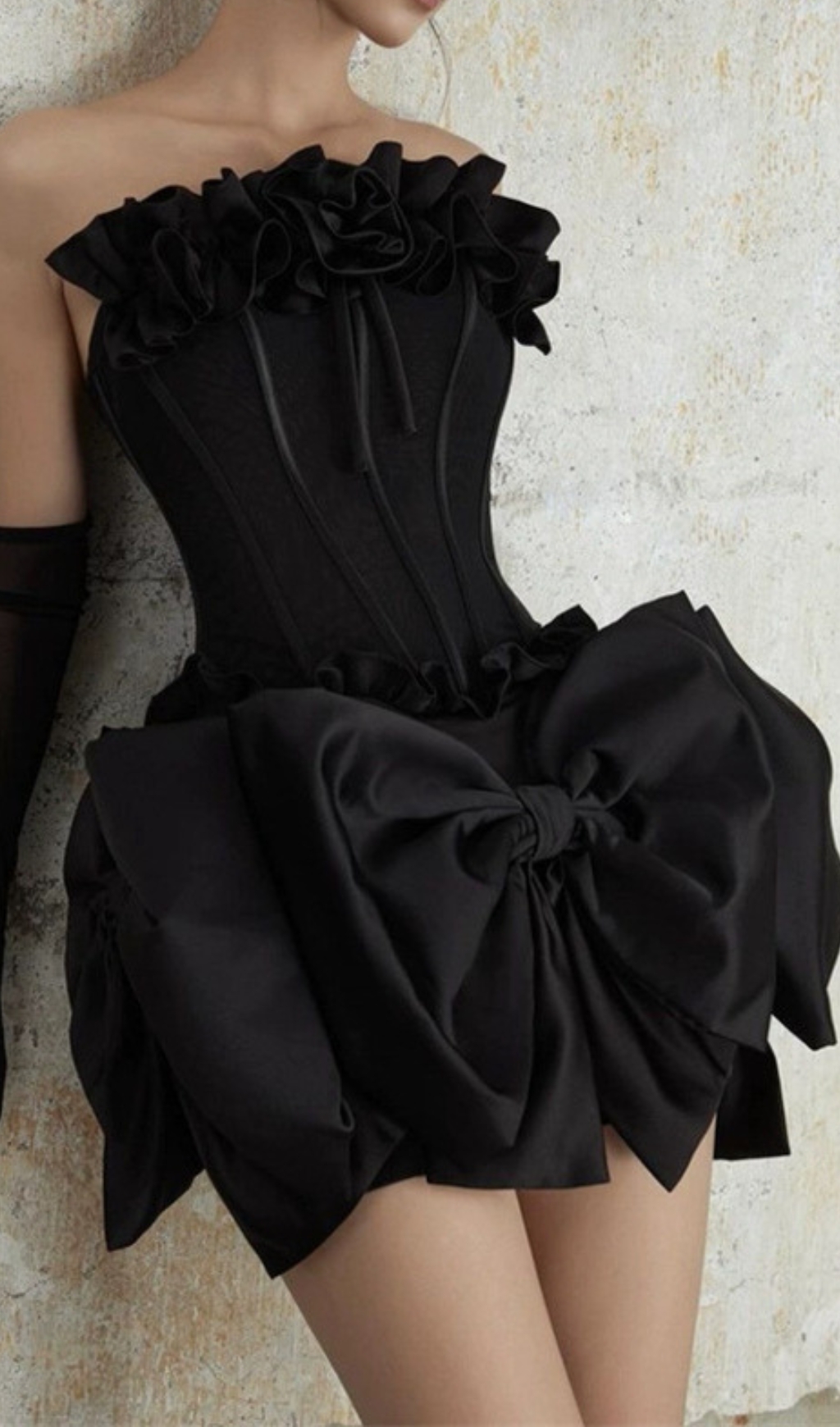 TRENDING BLACK BOW BANDAGE MINI DRESS - OWNCI TRENDING BLACK BOW BANDAGE MINI DRESS - OWNCI