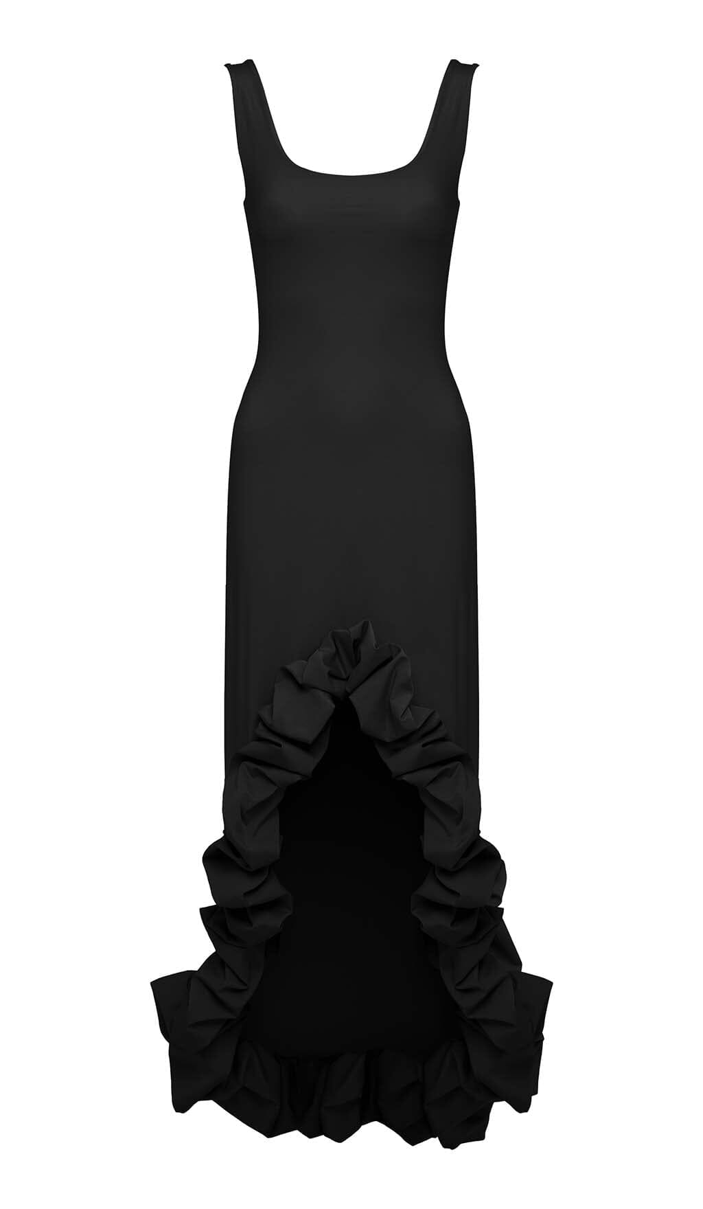 b03f1ba8238408c3f1cd277c4b91e36f.jpeg Fashionslee Women High-Low Hemline Dress In Black