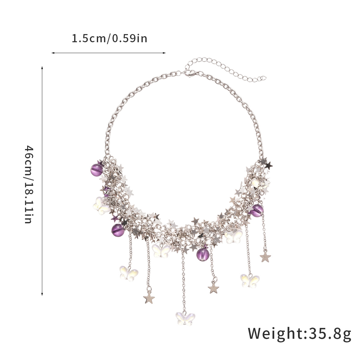 Fashionslee Women Jory Star Butterfly Necklace