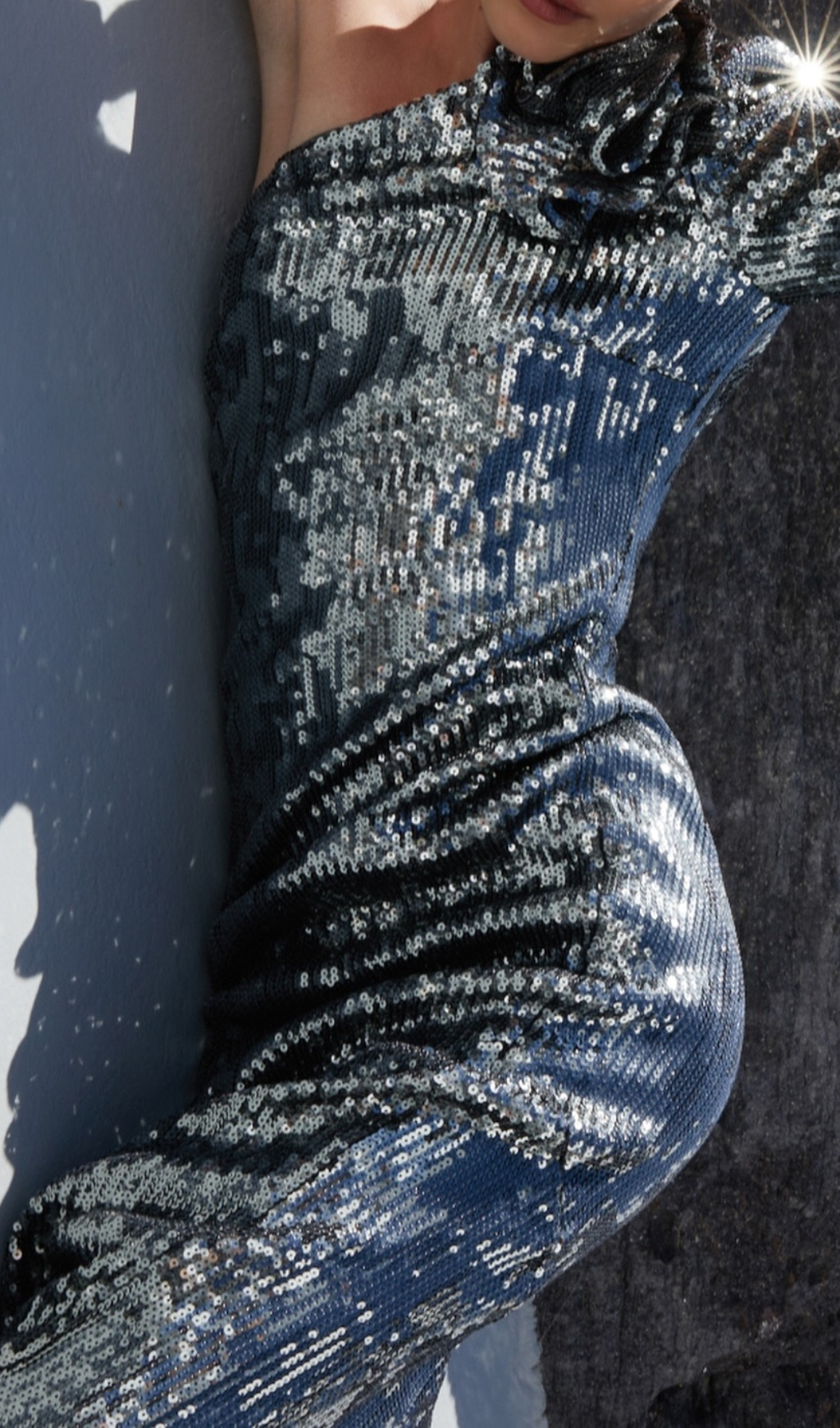 b09894a2b1a8624de15284cabb117715.jpg Fashionslee Women Charlot Silver Sequin Flower Maxi Dress