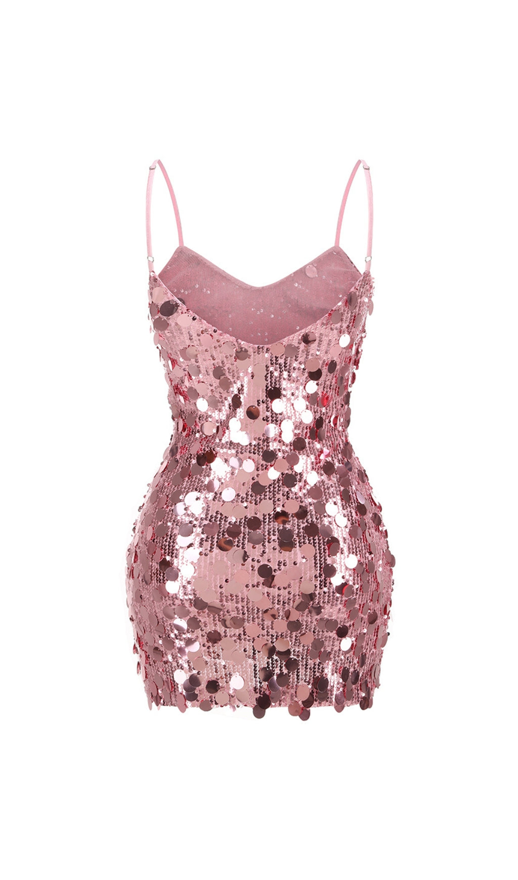 b0c9be437e3808b7133987c5536d92cd.jpeg Fashionslee Women Beno Pink Strappy Sequin Mini Dress