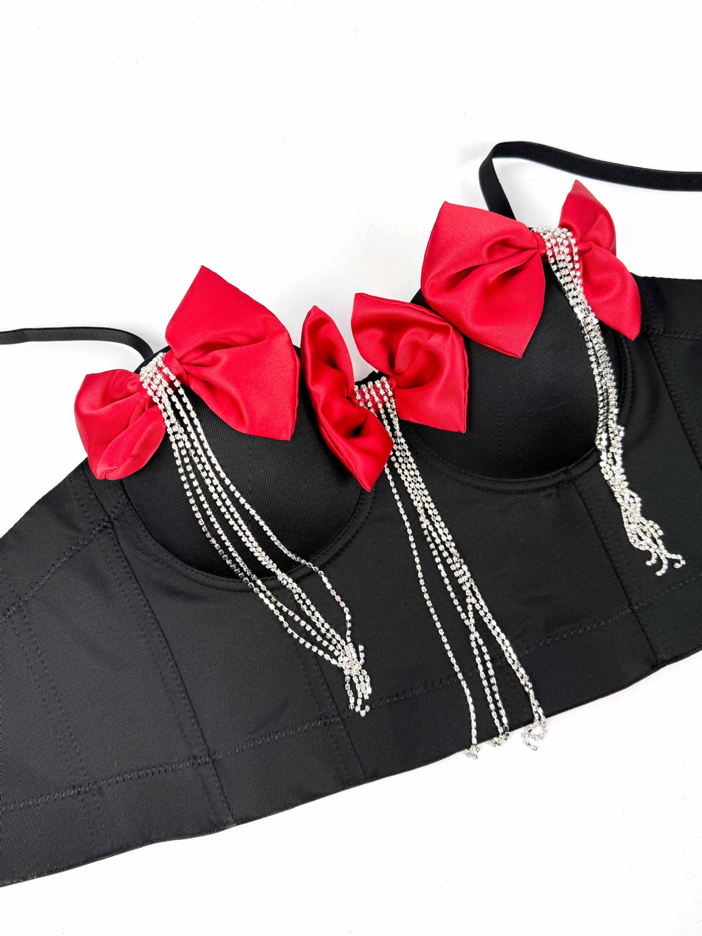 b0cfe034d06d52be45cee2192ccffd15.jpg Fashionslee Women Dua Bow Tassel Crop Top