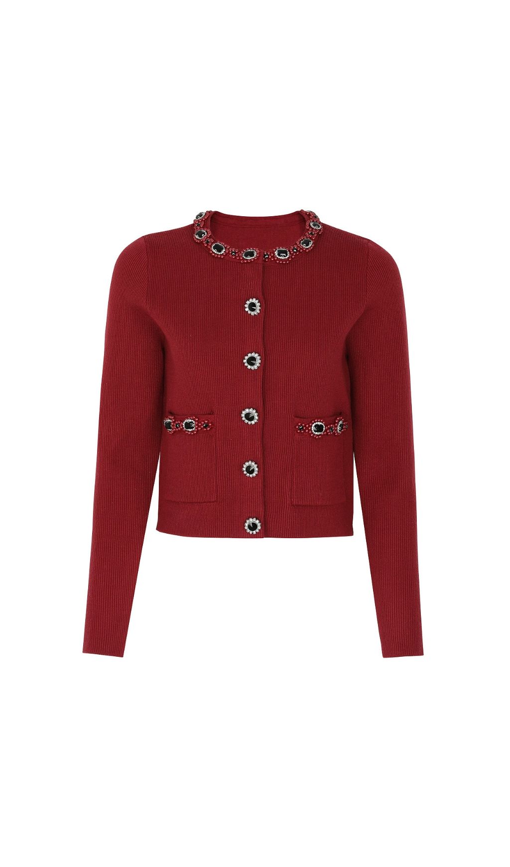 Fashionslee Women Jie Wine Cardigan & Skirt Set