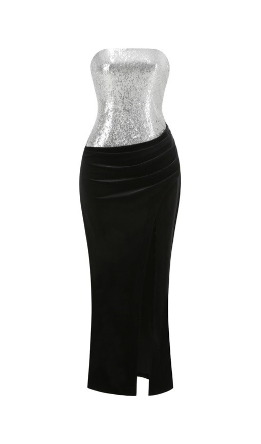 b0dddc504a8965999b652a22ab3bc604.jpg Fashionslee Women Jayda Strapless Sequin Velvet Maxi Dress