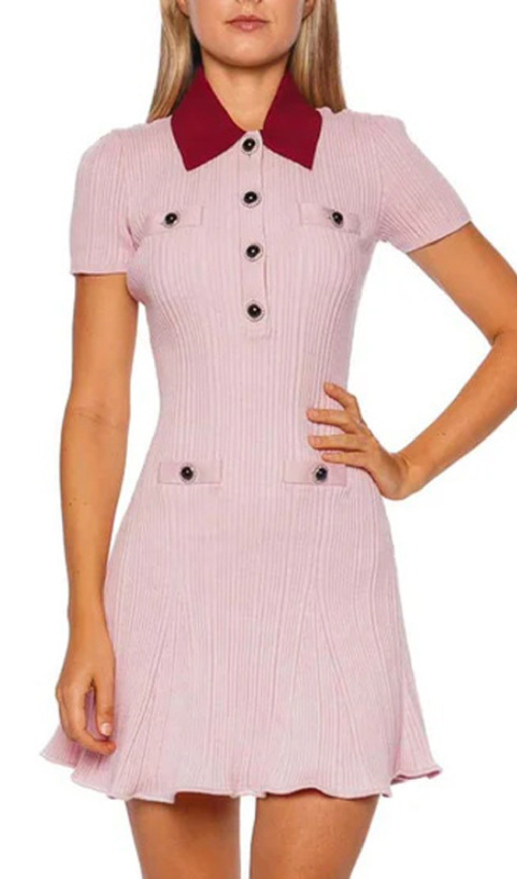 b123e4cac4294eb9d69063d0974b9c22.png Fashionslee Women Gracjan Pink Knit Mini Dress