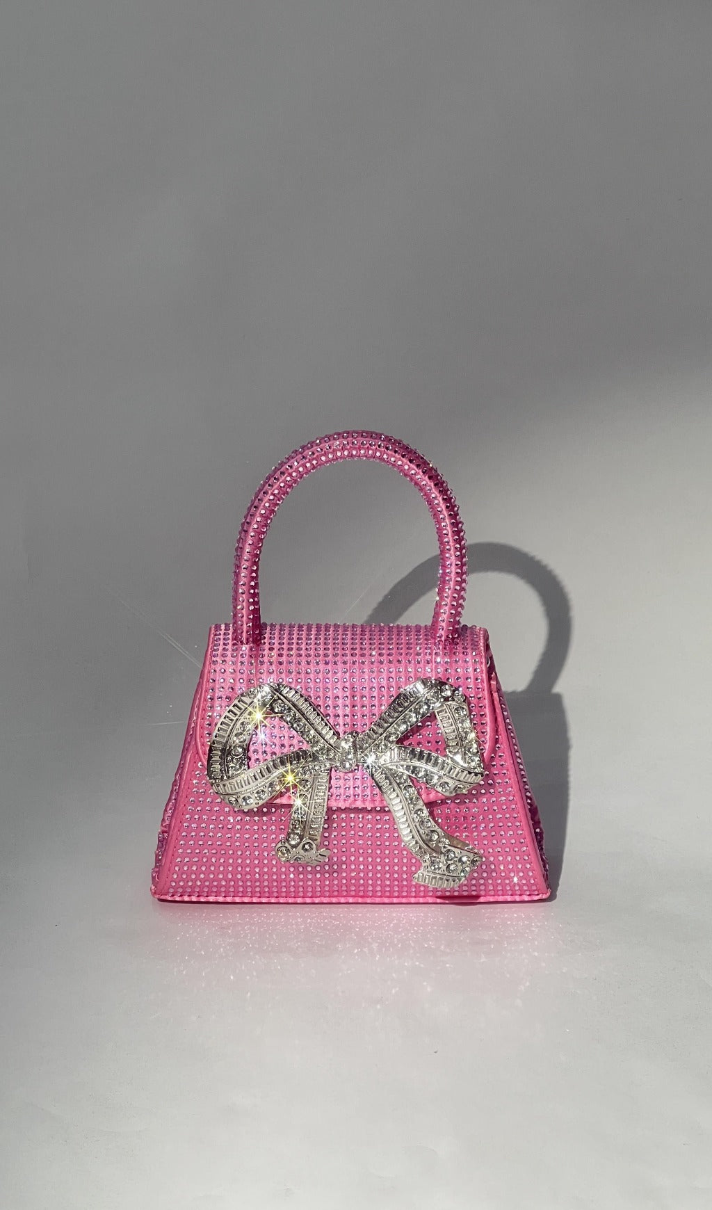 Fashionslee Women Bow Embellished Mini Tote Bag In Pink