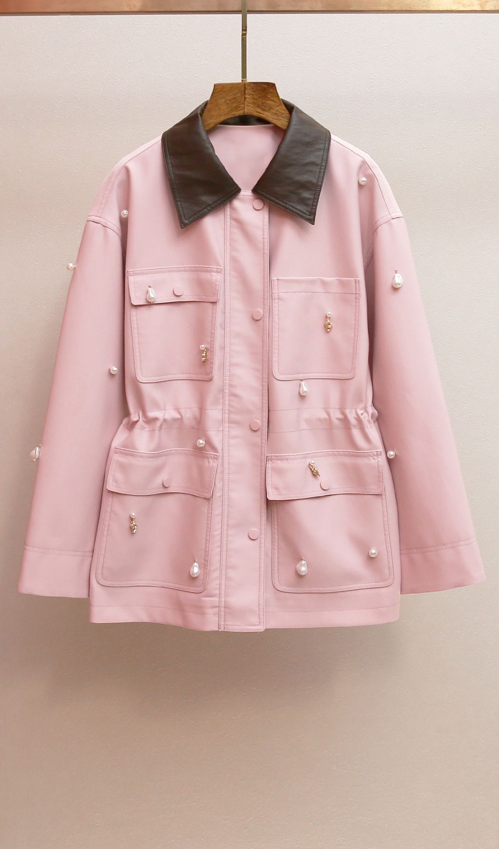 Fashionslee Women Harita Pink Beaded Jacket