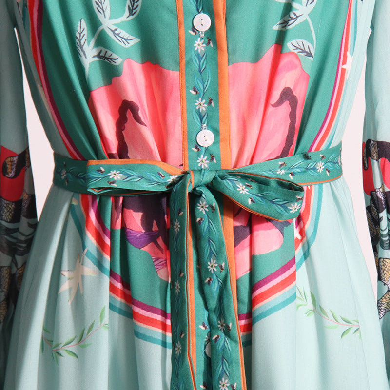 b265130bc78993e305c300cb74998e93.jpeg Fashionslee Women Apollonia Belted Printed Shirt Dress