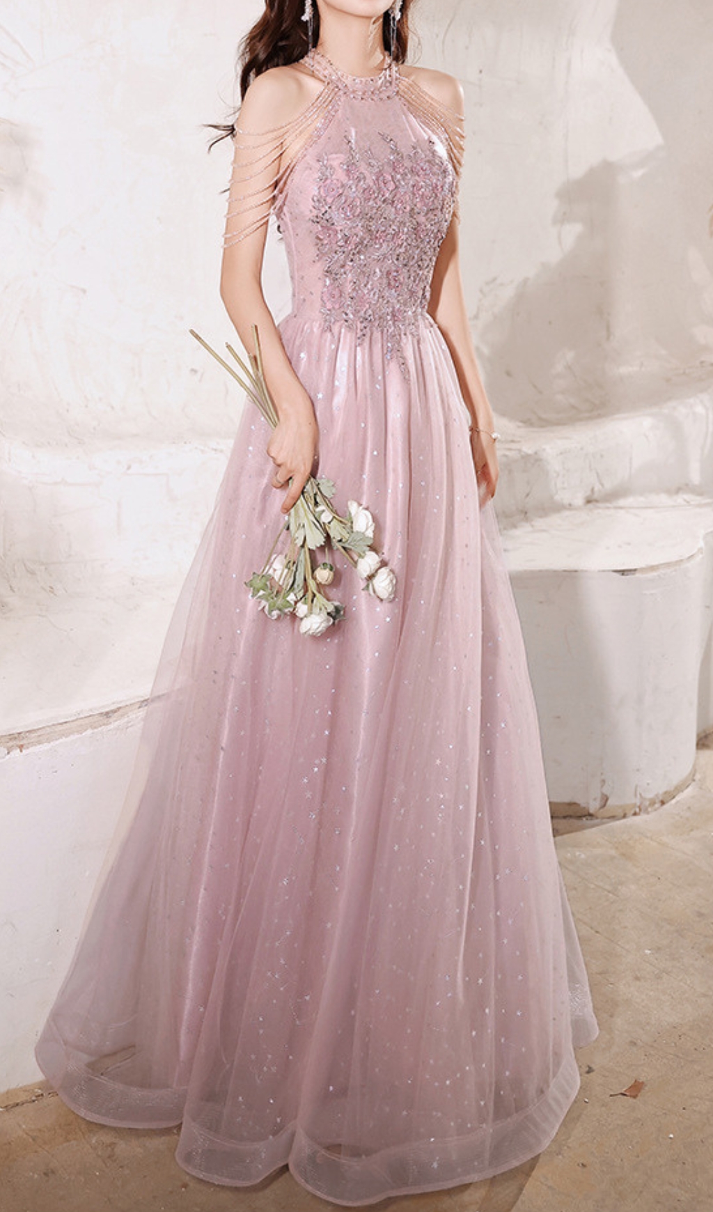 b323facc7929a2603dce53e9d3c2fffa.jpg Fashionslee Women Cleon Halter Flower Sequin Maxi Dress