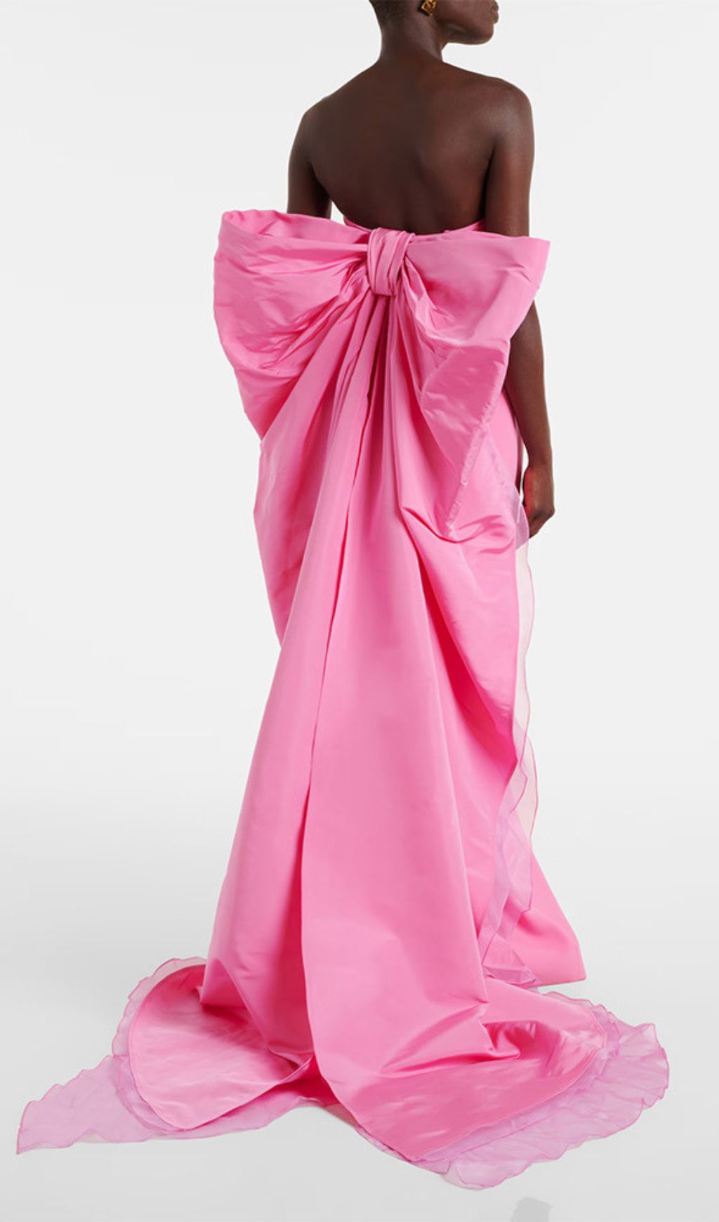 Fashionslee Women Jaiden Pink Strapless Bow Maxi Dress