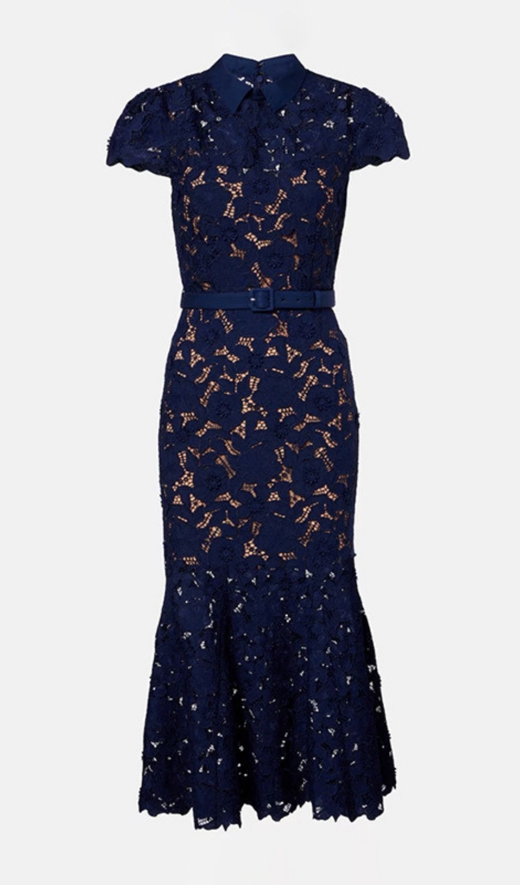 b3c05fed69037ba6a9634efc63908da9.jpg Fashionslee Women Kennita Navy Lace Midi Dress