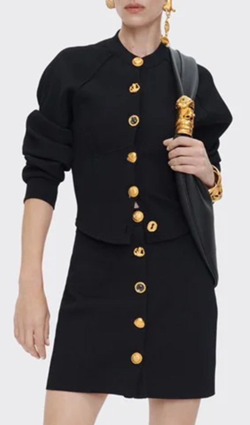 b3ffef1516f69e42dccb08d1928ffe63.png Fashionslee Women Girolamo Button Coat & Mini Skirt Set