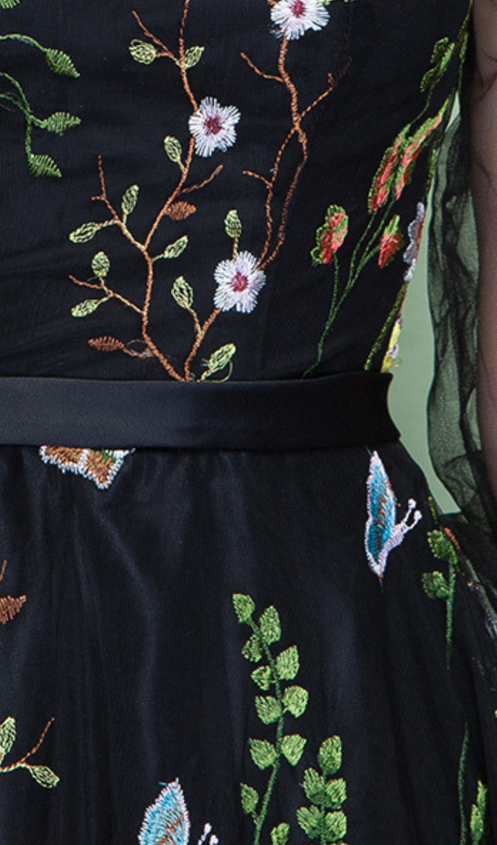 b4130ccdb08c6f00840c5e9eac3e5731.jpg Fashionslee Women Dannell Black Flower Mesh Sleeve Maxi Dress