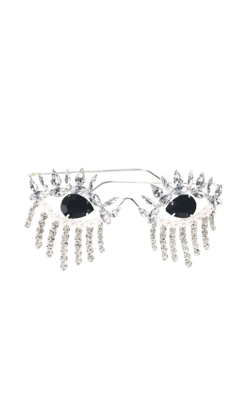 Fashionslee Women Morrissey Rhinestone Fringe Sunglasses
