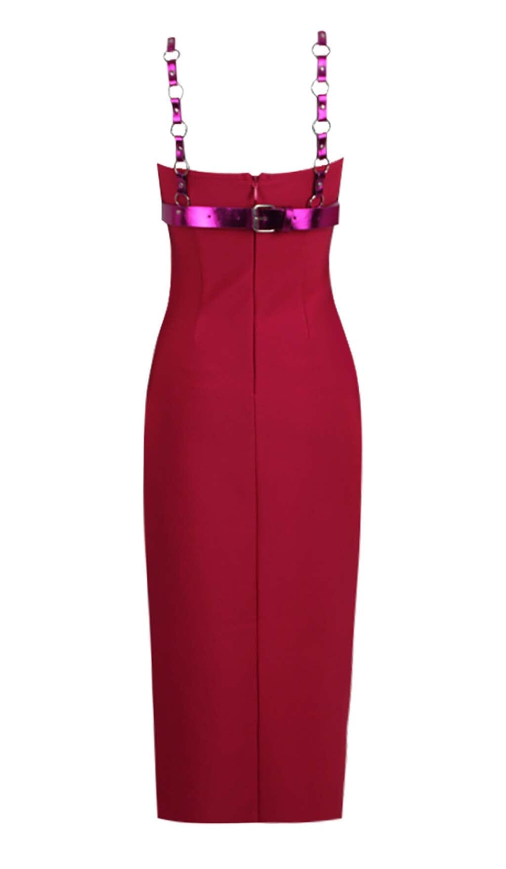 b440971378d83685d07fb429fb09067e.jpeg Fashionslee Women Bralette Strapless Midi Dress In Red
