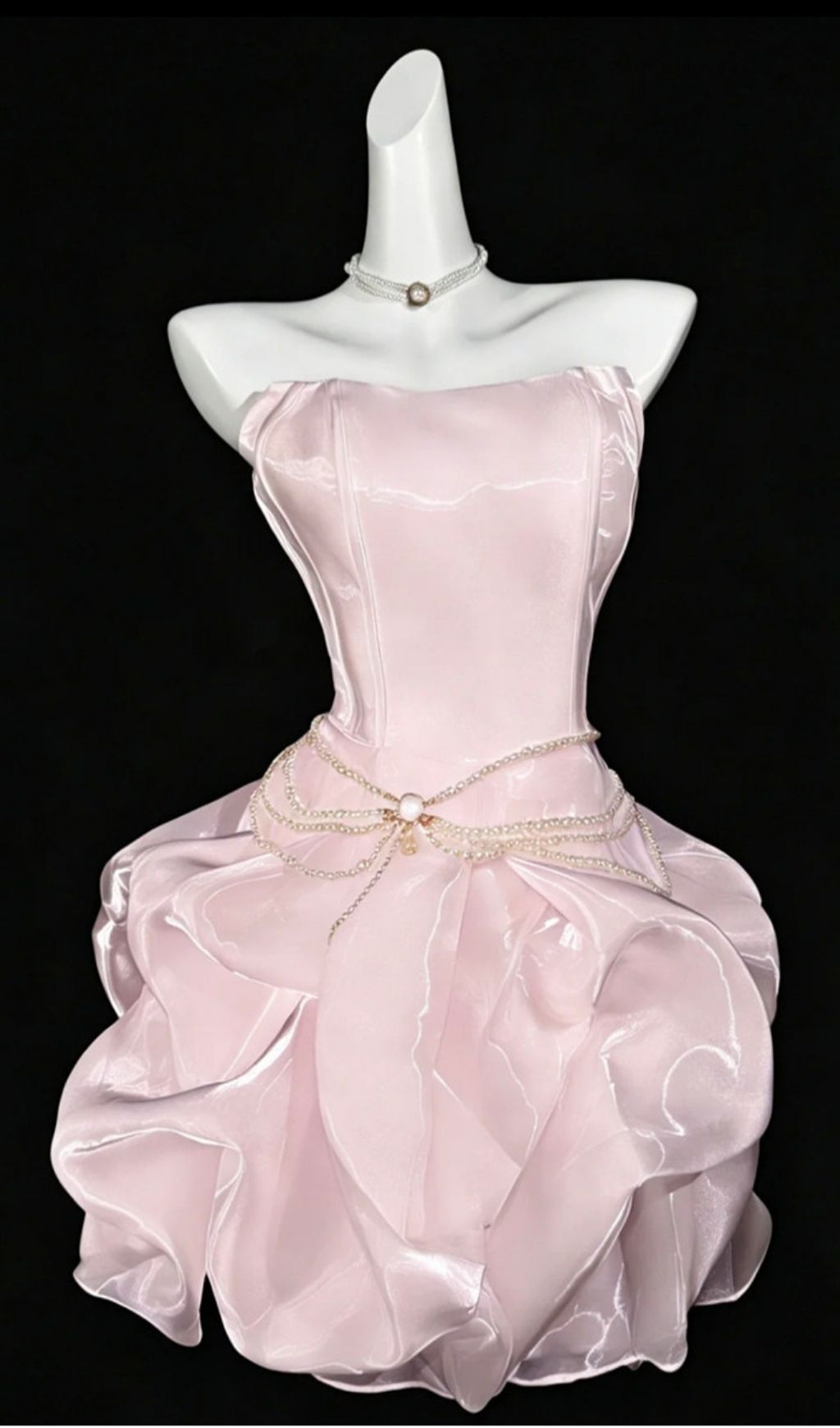 Fashionslee Women Krisalyn Pink Strapless Mini Dress