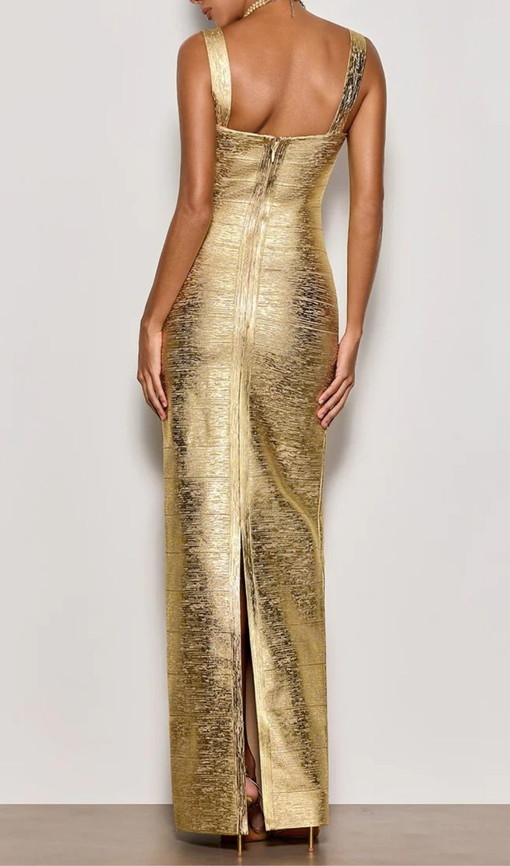 b4cce8e26c5edb6741e3162f6ba9d8b0.jpg Fashionslee Women Ravixor U Neck Bandage Maxi Dress In Gold