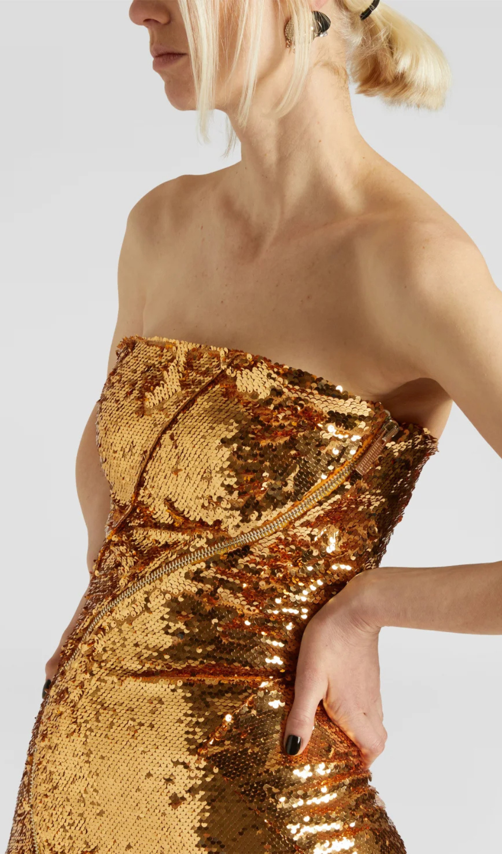 b4d4b9912ece834c3e1088893c1ec4fb.png Fashionslee Women Alile Gold Asymmetric Sequin Midi Dress