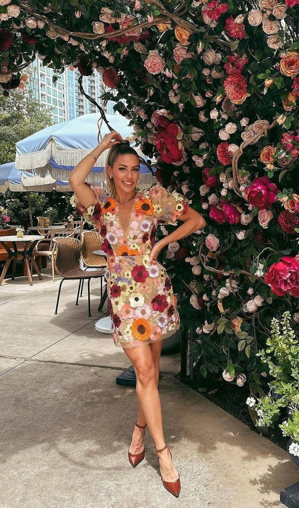 b4fb00ab71ec289fcaa0fbe60144f293.jpeg Fashionslee Women Aliya 3D Floral Mini Dress