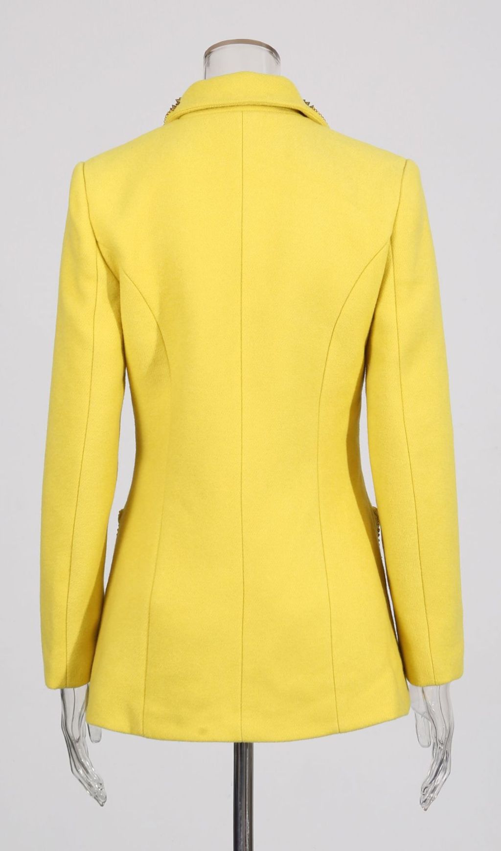 b502482cc46cd4399e6367b87e7e138d.jpg Fashionslee Women Howie Yellow Embellished Blazer