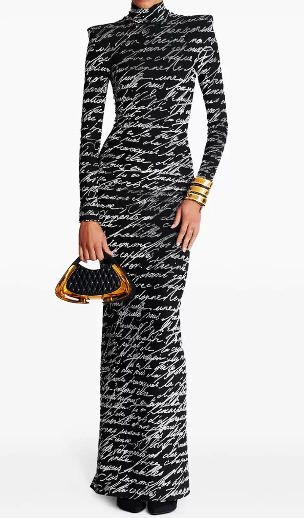 Fashionslee Women Heba LOVE Long Sleeve Maxi Dress