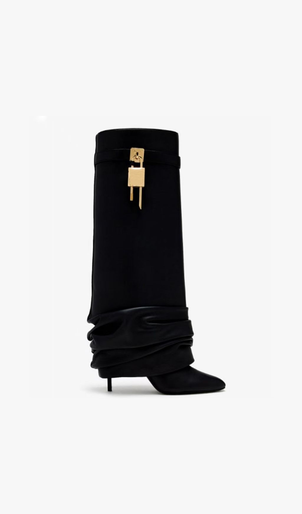 Fashionslee Women Kassidy Black Lock Boots