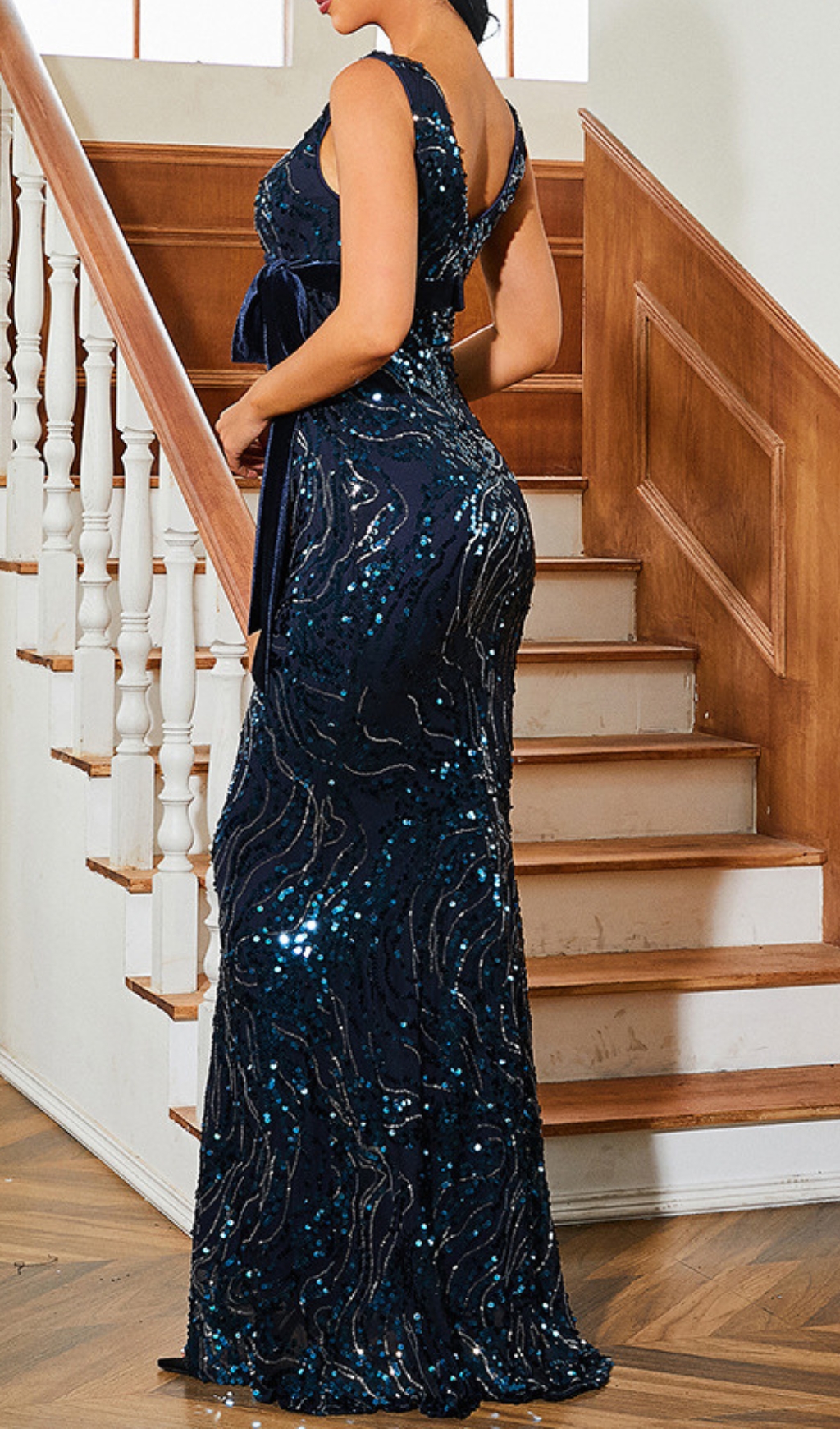 b5be052a36c01b5c5068197f318850cc.jpg Fashionslee Women Coyote V-Neck Sequin Maxi Dress