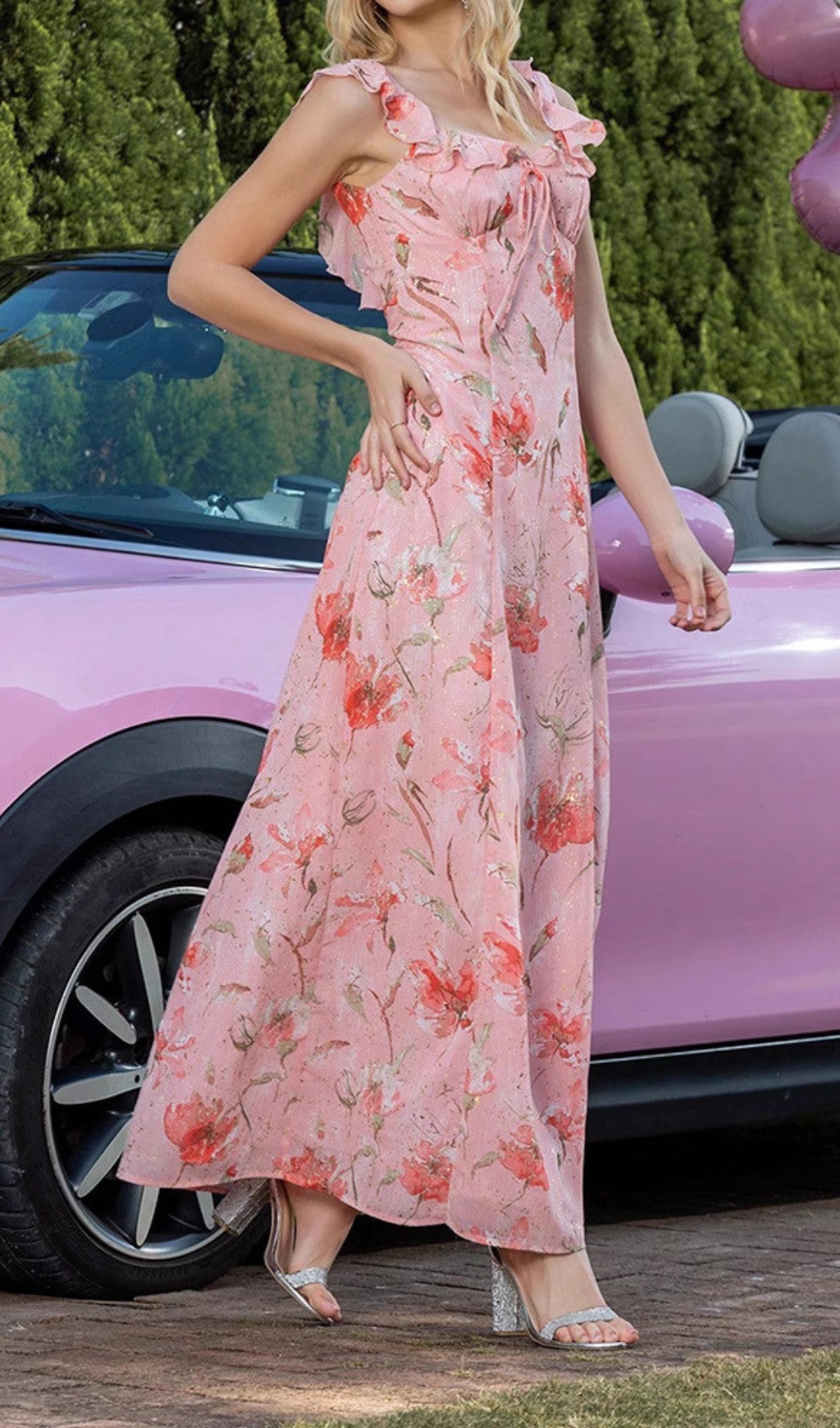 b5c04f288a5e315260fd46e25dfdca86.jpg Fashionslee Women Delia Pink Floral Printed Maxi Dress