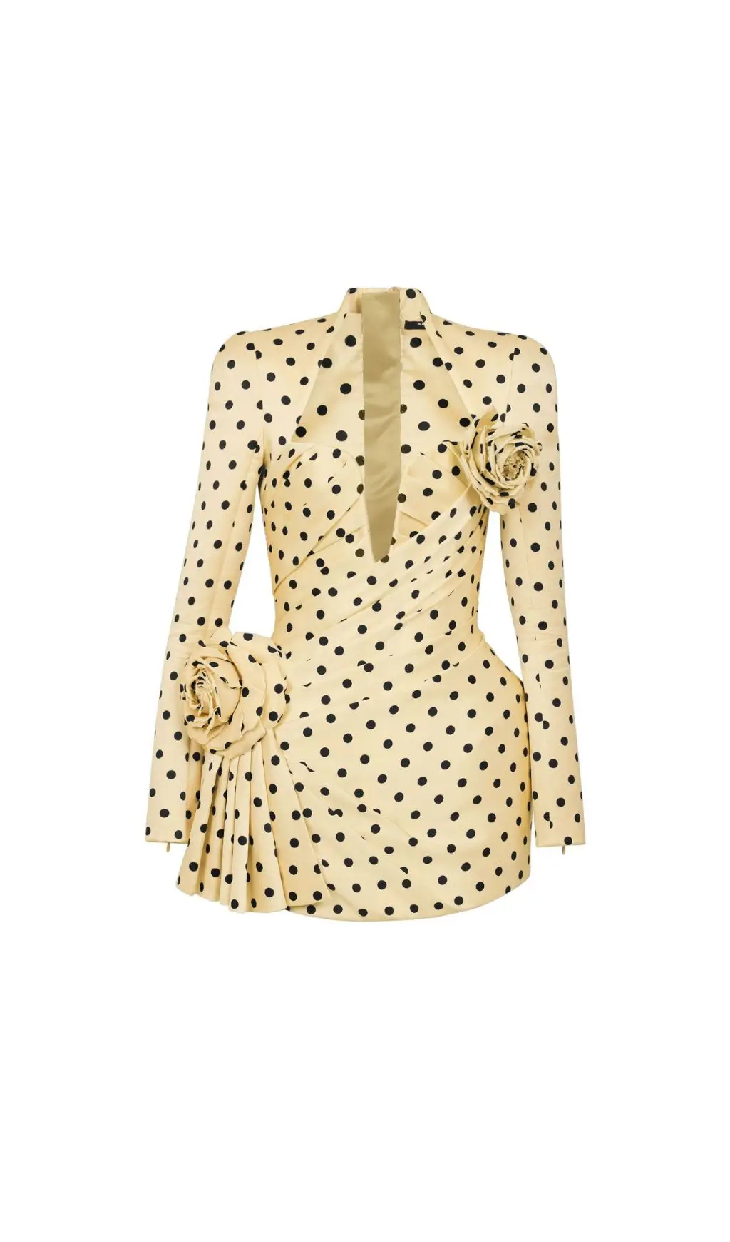 b5cc7866a41fecf4177617d14959894b.webp Fashionslee Women Polka Yellow Dots Short Printed Dress