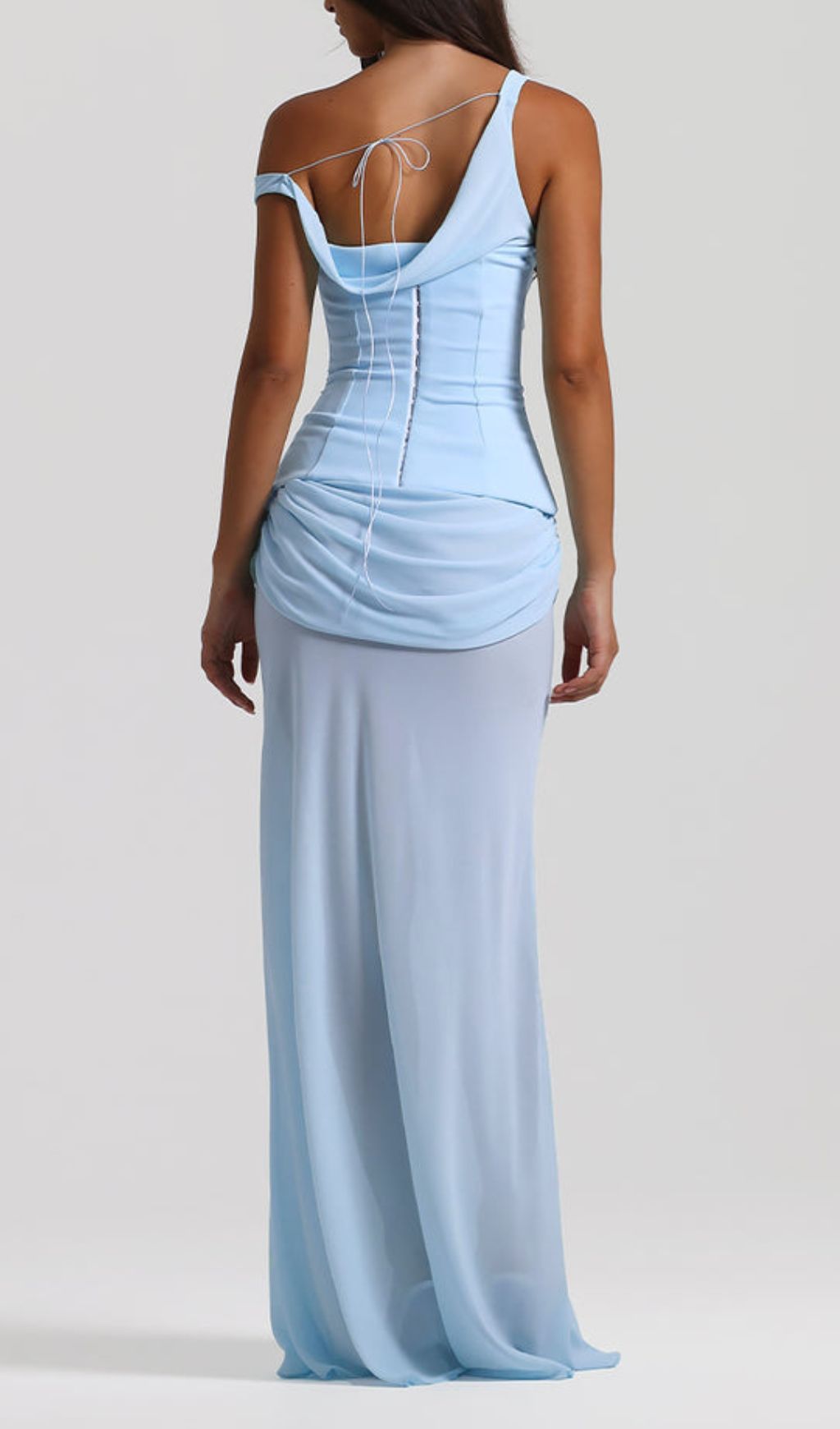 Fashionslee Women Istas Blue Corset Maxi Dress