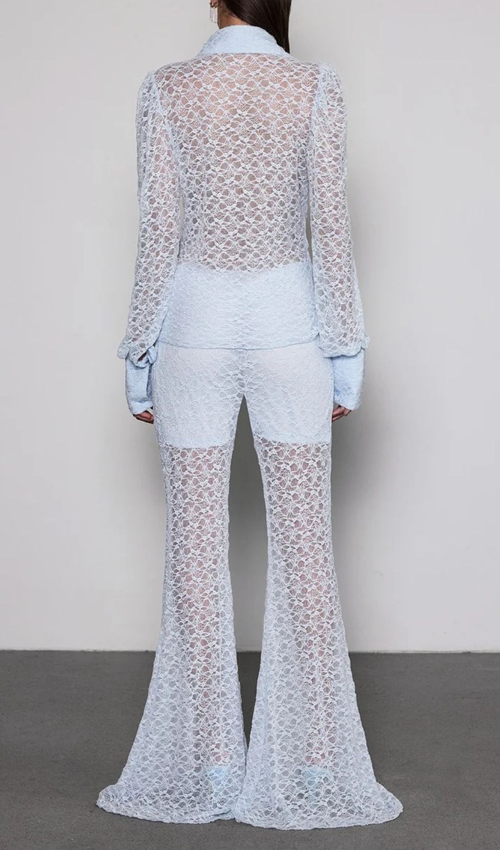 b638696c26571f9e192dfae9b7b479b0.jpg Fashionslee Women Noryxan Ruched Lace Flared Pants Set