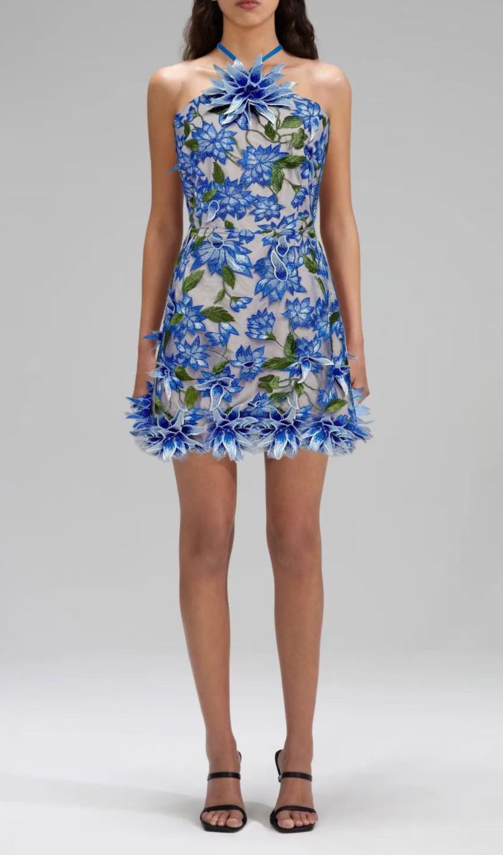 TRENDING HALTER FLORAL AESTHETIC MINI DRESS - OWNCI TRENDING HALTER FLORAL AESTHETIC MINI DRESS - OWNCI