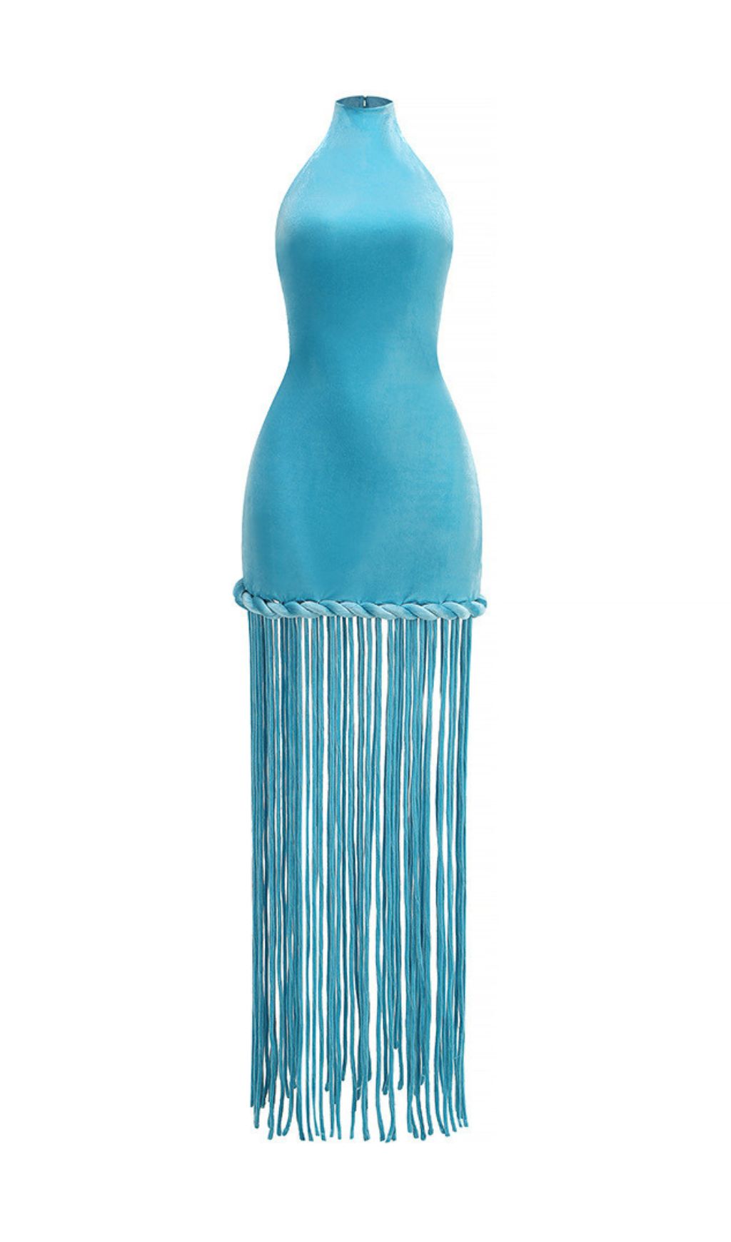 b672f4764889e9555cf64620067ea972.jpg Fashionslee Women Jamie Blue Halter Tassel Velvet Maxi Dress