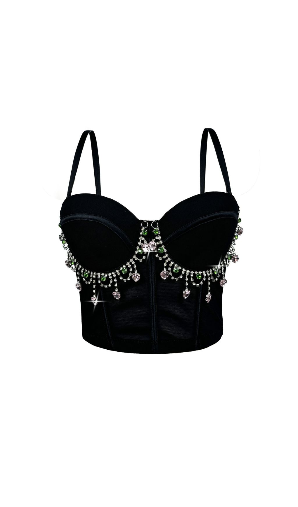 b69869fcc6c2d6e78462d5977bfda5bf.jpg Fashionslee Women Fausta Diamante Corset Crop Top