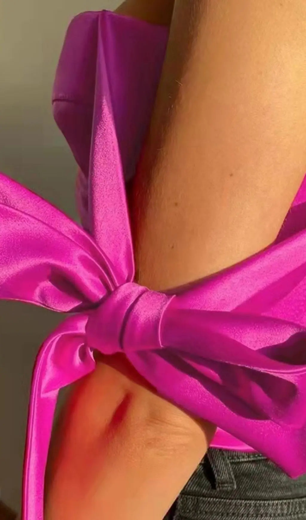 Fashionslee Women Pink Satin Corset Top